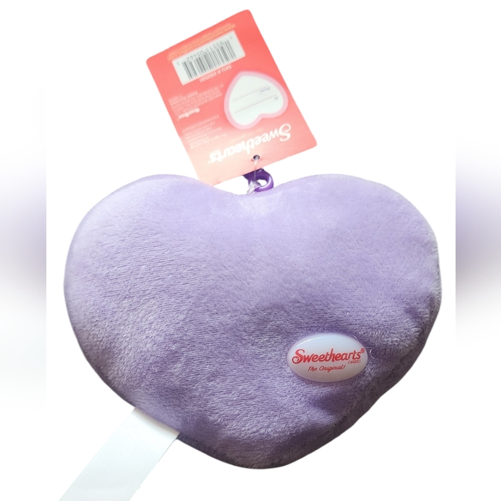 Sweethearts Plush Heart Keychain - Purple - Picture 3 of 3